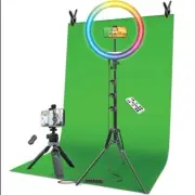 Bower Content Creator Kit with 16-inch RGB Ring Light 62 inch Adjustable Tripod