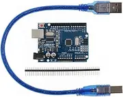 Daseeme R3 ATmega328P com Cabo USB para - Compatível com R3 Mega 2560 Nano robô para IDE MCU Learner K53, Azul