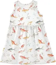[Caihoyu] Girls Summer Tank Dresses Toddler Kids Swing Casual Spring Dresses Easter Outfit, Multicolor04, 3 Years