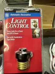 Carlon Automatic On/Off Light Control XP60 Sensor Candelabra Bulb Dusk to Dawn