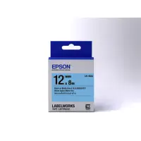 在飛比找momo購物網優惠-【EPSON】標籤帶 消光霧面系列 淺藍底黑字/12mm(L