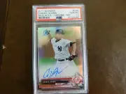 2017 Bowman Chrome Chance Adams refractor Auto #d 043/499 Yankees