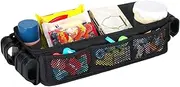 Fisssure Pram Organiser, Pram Drink Holder Tray, Pram Caddy Organiser Made of Oxford Fabric, Caddy Organiser, Pram Bag Organiser, Pram Snack Tray Attachment