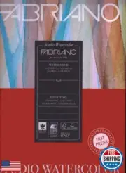 Fabriano Studio Cold Press Watercolor Pad, 11 x 14, White