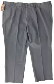 DOCKERS Comfort Stretch Khaki Dress Pants Gray Classic Fit Pleated 50 x 29 NWT