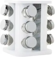 Astor Spice Rack 12Pc White Unfilled Gift Boxed