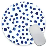 Hand Drawn Blue Watercolor Polka Dot Mouse Pad Polka Dot Print Dot Pattern Pr...