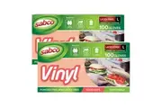 200pc Sabco Multi-Purpose 23cm Disposable Vinyl Latex-Free Gloves Large White