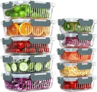 10-Pack Glass Meal Prep Containers with Lids, Airtight Food Storage Set