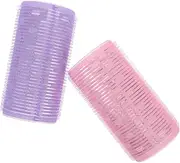 ARTSEWPLY 2pcs Large Hair Rollers: Plastic Bangs Curlers Natural Curls Self Grip Holding Rollers Hairdressing Tool For Girl Women Short Hair