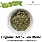 ORGANIC DETOX TEA 100GM NETTLE CLEAVERS PEPPERMINT CLEANSE LYMPH FLUID BLOAT