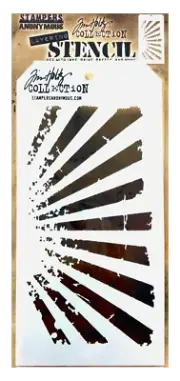 Tim Holtz Layering Stencil Stampers Anonymous Sun Rays Pattern Layered Template