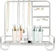 LeoLeoyy Jewelry Organizer Solid Jewelry Display Holder Elegant Jewelry Stand Stable Jewelry Hanger Fashionable Bracelet Display Jewelry Tray Stand Necklace Holder for Storage(silver,1) (Silver,1)