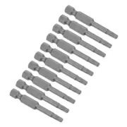 10pcs T20 Magnetic Torx Screwdriver Bit 50mm Long 6 Point Tamper Proof Silver