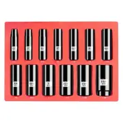 13-Piece 1/2 Inch Drive Deep Impact Socket Set, SAE from 7/16" to 1-1/4" with...