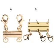 Practical Locking Jewelry Clasp Square Stackable Necklace Clasp Closure