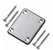 ibasenice Guitar Neck Plate Guitar Neck Plate Silver Guitar Neckplate Silver Guitar Neck Plate Screws