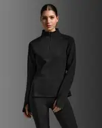 Ignition Haptic 1/4 Zip, 2XU, S, Black/Silver Reflective, Female