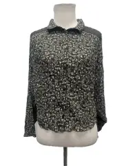 American Eagle Outfitters Women’s Size S Long Sleeve Button Front Peasant Top