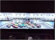 Alloy Car Model Toy Display Stand 1/64 double-layer exhibition hall assembly small-scale alloy car model scene large-size parking lot model storage Car Garage Protection Collectibles(A-Left and right)