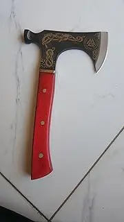 Fazi_R Camping,Hunting,Chopping,Carving Axe and Hatchets for Wood Splitting and Kindling, Forged Carbon Steel Head Beech Wood Handle with Leather Sheath.