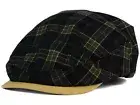 Kangol K5057HW Ivy Flexfit Carat Plaid Black Gold Driver Hat Cap size S/M