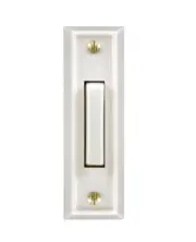 Heath Zenith SL-715-1-02 Wired Lighted Push Button, White, Plastic, 16 volts