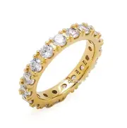 NEW 100% Authentic PANDORA 14k Gold CZ Sparkling Row Eternity Ring 160050C01