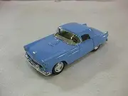 1955 Ford Thunderbird Hard Top in Powder Blue Diecast 1:36 Scale by Kinsmart