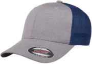 Flexfit Melange Trucker Cap Heather/Royal One Size Polyester 6311 New