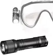 ORCATORCH D560 Mini Scuba Dive Light Headlamp Rotary Switch Underwater Torch wit