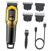 Hair Clippers for Men, Cordless Barber Clippers, Beard Trimmer for Men, Gold