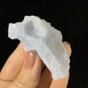 MeldedMind Blue Chalcedony with Druzy Specimen 2.58in Blue Crystal 1902-254
