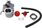 590399 Carburetor Carb for for Bri/ggs & for Stra/tton 796077 Lawn Mower Engine with Gasket Fuel Line Filter