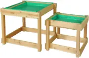 Kids Sandpit, Wooden Water Table Pit Play Toys Sandcastle Sandbox Garden Patio B
