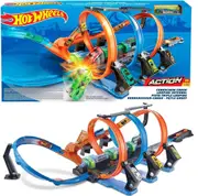 Hot Wheels Corkscrew Crash Track Motorized Boosters Ages 5+ New Toy Race Car