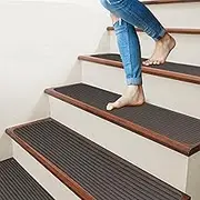 Non-Slip Carpet Stair Treads for Wooden Steps, 15pcs 8x30in Slip Resistance Indoor Peel & Stick Stair Treads Carpet Runner Mats for Elders, Kids, Dogs, Staircase Step Rugs Stair Grip Nonslip, Gray