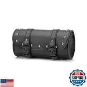 Motorcycle Tool Bag, Universal Bicycle Handlebar Fork Bag, Black PU Leather R