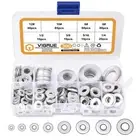 VIGRUE 304 Stainless Steel Flat Washers Assortment Washers Hardware Set 300pi...