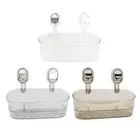 Suction Cup Shower Shelf Simple Storage Rack for Kitchen Toilet Laundry Room