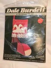 VINTAGE 1985 DALE BURDETT A CHRISTMAS FELT KIT CHRISTMAS GEESE 16" STOCKING NEW