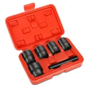 6pcs 1/2 inch Drive Twist Socket Set Lug Nut Remover Extractor Tool Metric 17...