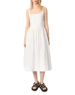Maje Embroidered Midi Dress