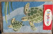 Jellybean Machine Washable Accent Rug 20"x30" Sea Turtles Beach