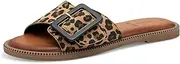 [s.Oliver] Women's Vegan Mules with Buckle, Multicoloured (Leopard), 40 EU, Leopard, 10 AU