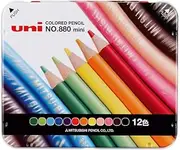 Mitsubishi Pencils K880M12CP Mini Colored Pencils, 880 Elementary School Students, 12 Colors