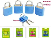 4pcs Small Mini Padlock 4 Travel Tiny Suitcase Lock Luggage Bag Locks with 4 Key
