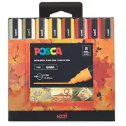 Posca Paint Marker Warm Tone Colors Set of 8 Medium Tip 2.5 mm FAST SHIPPING