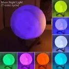 3D Printing Moon Lamp USB LED Night Light Moonlight Touch Color Changing