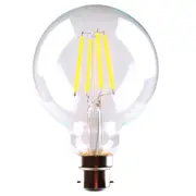 SAL LED LAMP SPHERE DECO 6W NW Clear Dim 800 Lumens 240VAC 80CRI Filament 138mm L x95mm Dia B22 Sunny Australia Lighting LED lamp [LG95-50B22D-C]